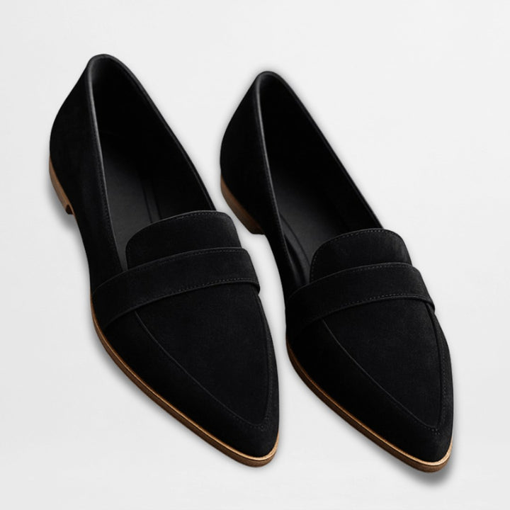 Savannah | Women's Orthopedic Soft Suede Loafers - Black