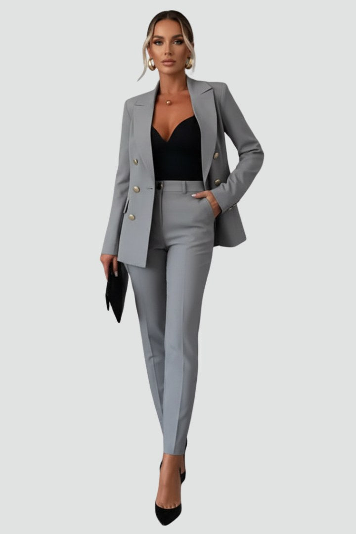Savannah | Women's Tailored Two-Piece Suit Set - White