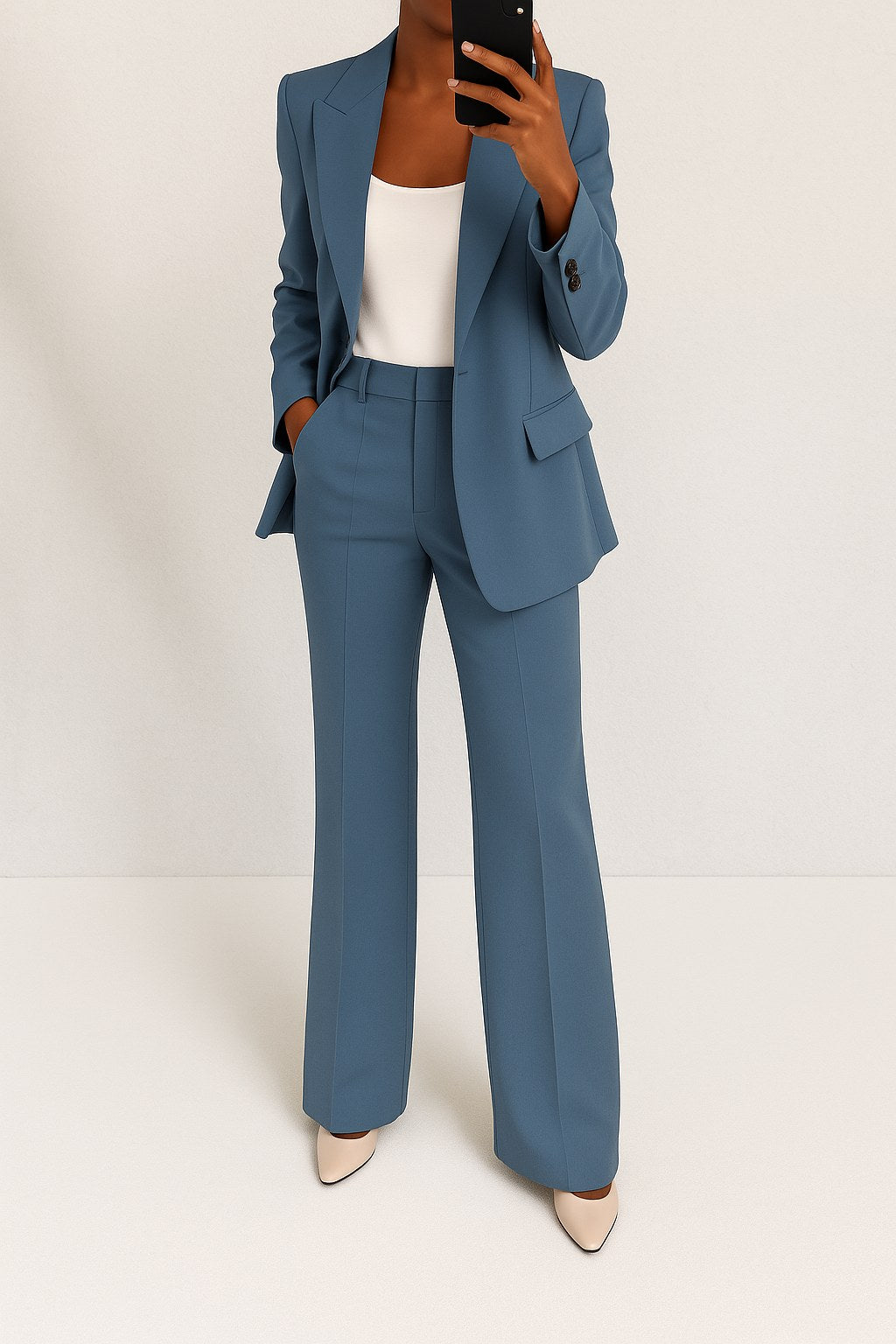 Savannah | Women's Tailored Two-Piece Suit Set - Gray