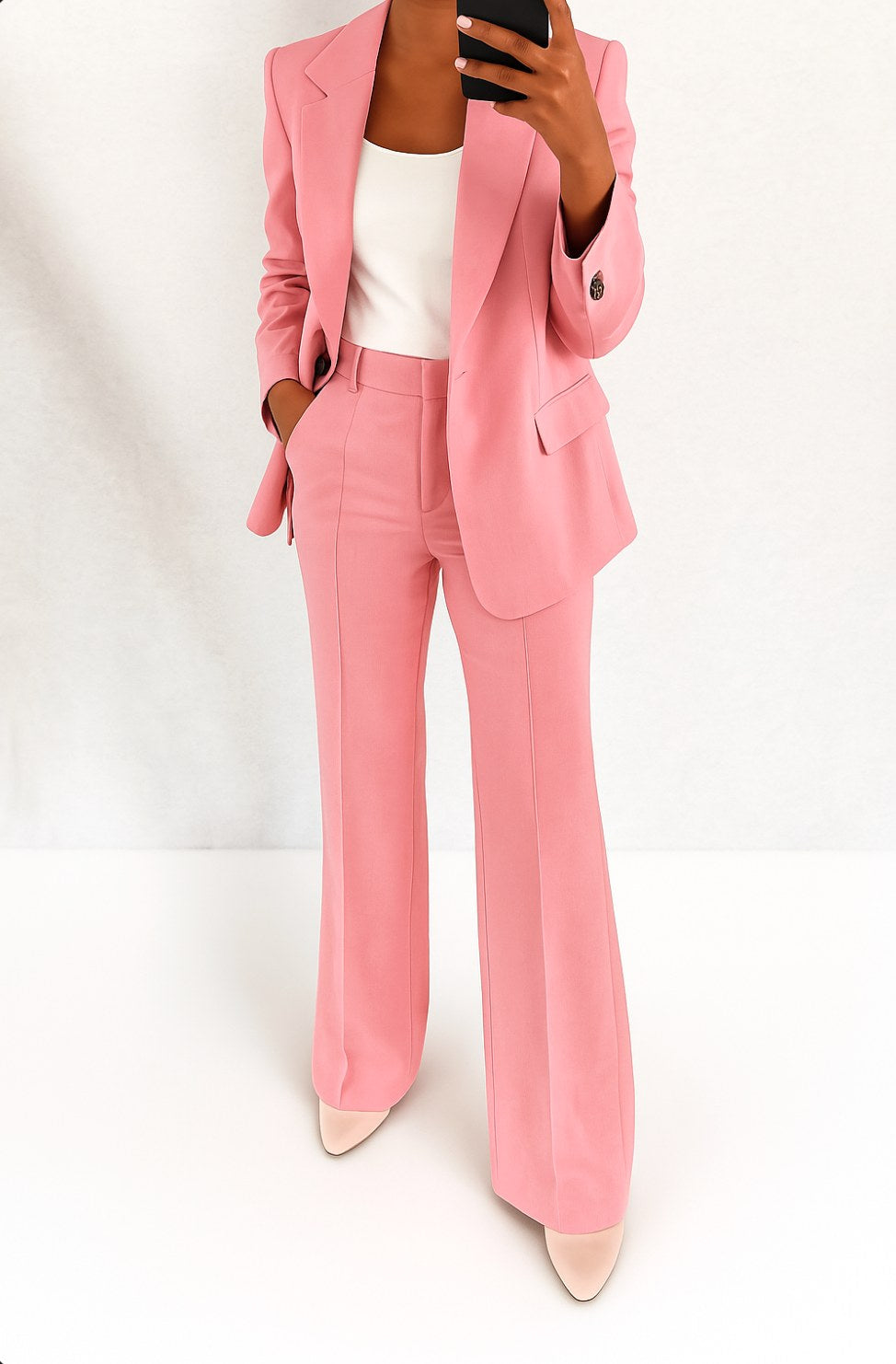 Savannah | Women's Tailored Two-Piece Suit Set - Black