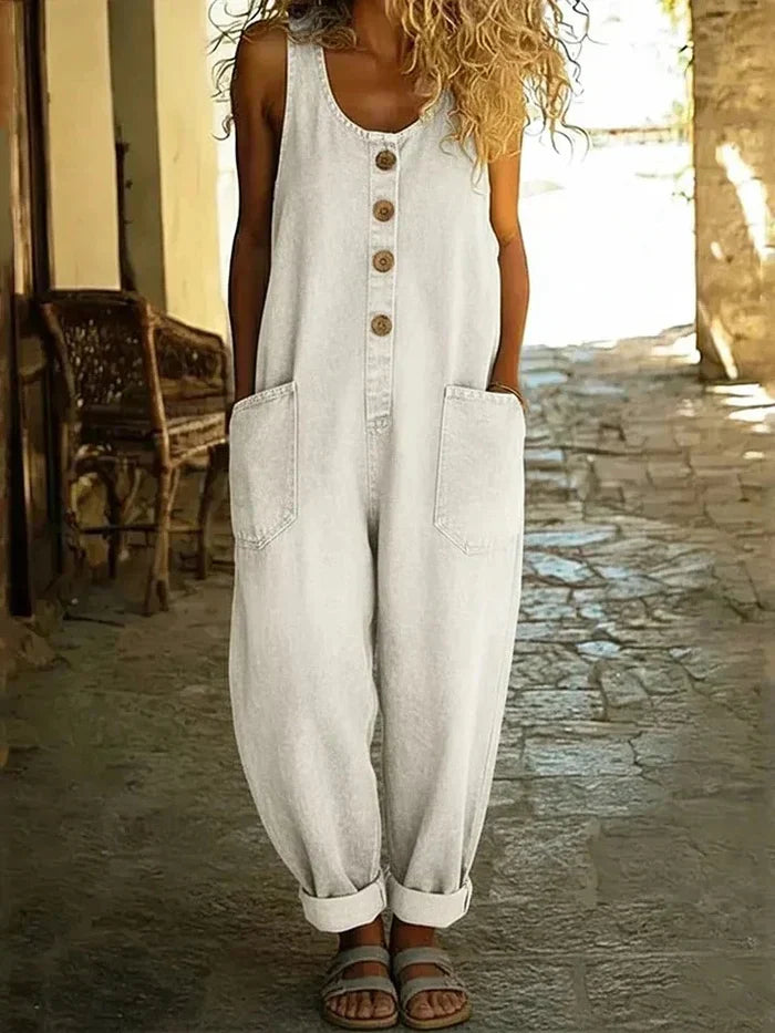 Liva | Cotton Denim Overalls, Vintage Style