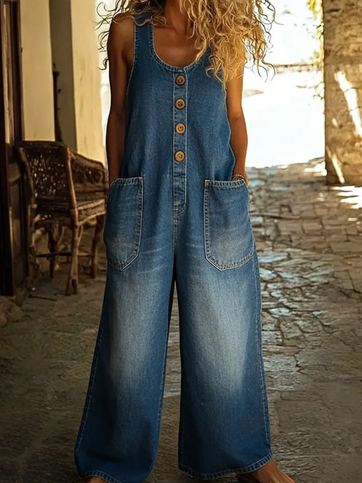 Lenna – Vintage Cotton Denim Overalls