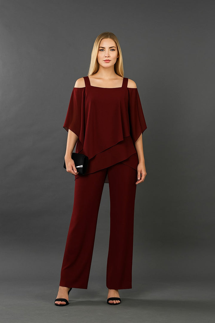 Scarlett | Women's Elegant Two-Piece Evening Set - Black