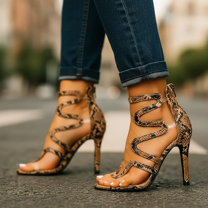Scarlett | Women's Heeled Sandals - Beige