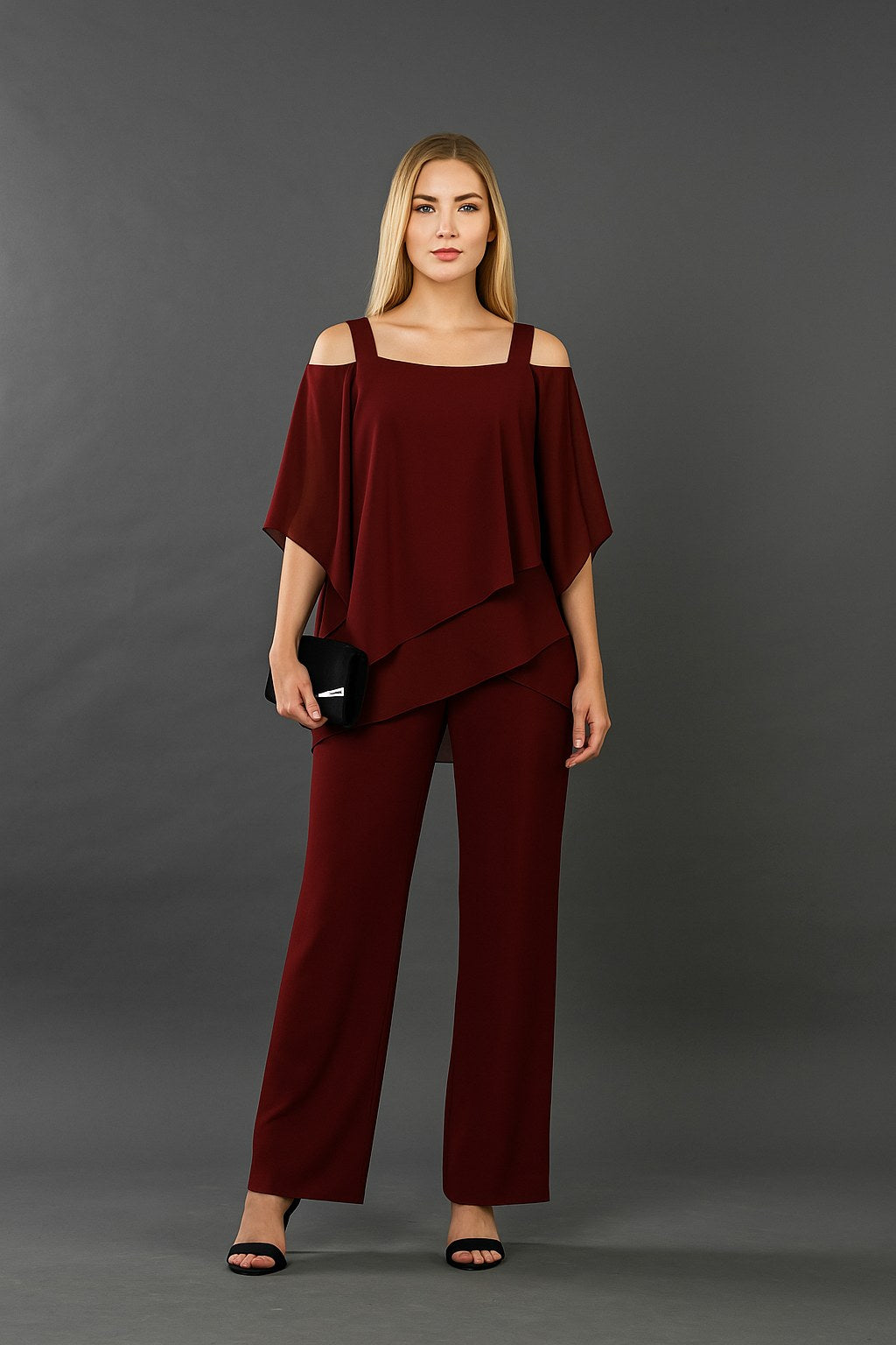 Shayla | Women's Evening Two-Piece Set, Elegant Occasion Suit | The Shrader Sisters | Black