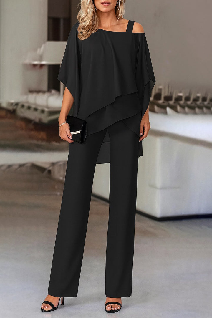 Shayla | Women's Evening Two-Piece Set, Elegant Occasion Suit | The Shrader Sisters | Blue