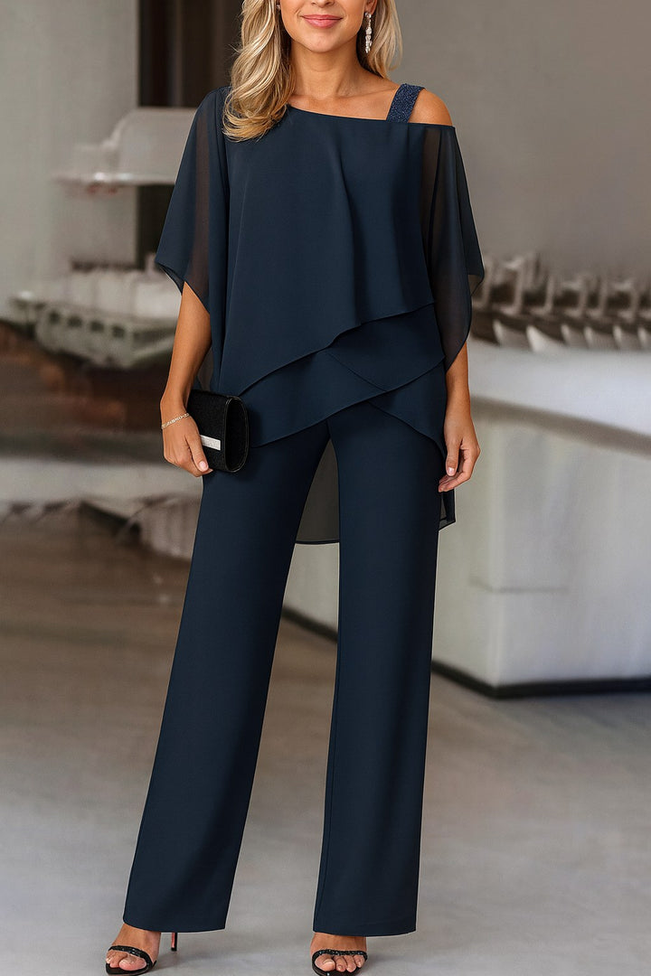 Shayla | Women's Evening Two-Piece Set, Elegant Occasion Suit | The Shrader Sisters | Red