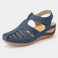 Shayla | Women's Orthopaedic Slip-On Sandals, Corrective Comfort Sandals | The Shrader Sisters | Azul