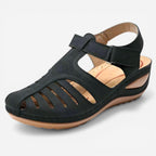 Shayla | Women's Orthopaedic Slip-On Sandals, Corrective Comfort Sandals | The Shrader Sisters | Negro
