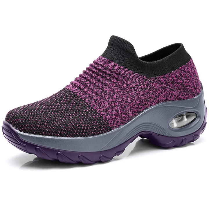 Sienna | Women's Orthopaedic Slip-On Shoes, Cushioned Walking Shoes | The Shrader Sisters | Blue