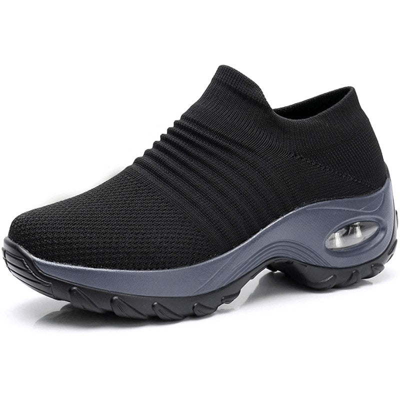 Sienna | Women's Orthopaedic Slip-On Shoes, Cushioned Walking Shoes | The Shrader Sisters | Gray
