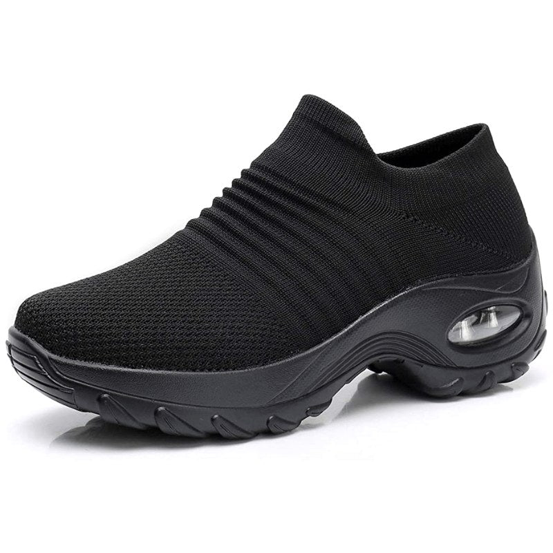 Sienna | Women's Orthopaedic Slip-On Shoes, Cushioned Walking Shoes | The Shrader Sisters | Black