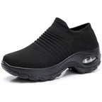 Sienna | Women's Orthopaedic Slip-On Shoes, Cushioned Walking Shoes | The Shrader Sisters | Black
