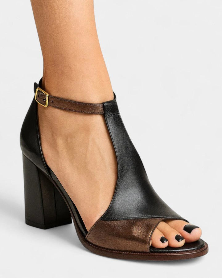 Skye | Women's Orthopaedic Block Heel Shoes, Elegant Slip-On Heels | The Shrader Sisters