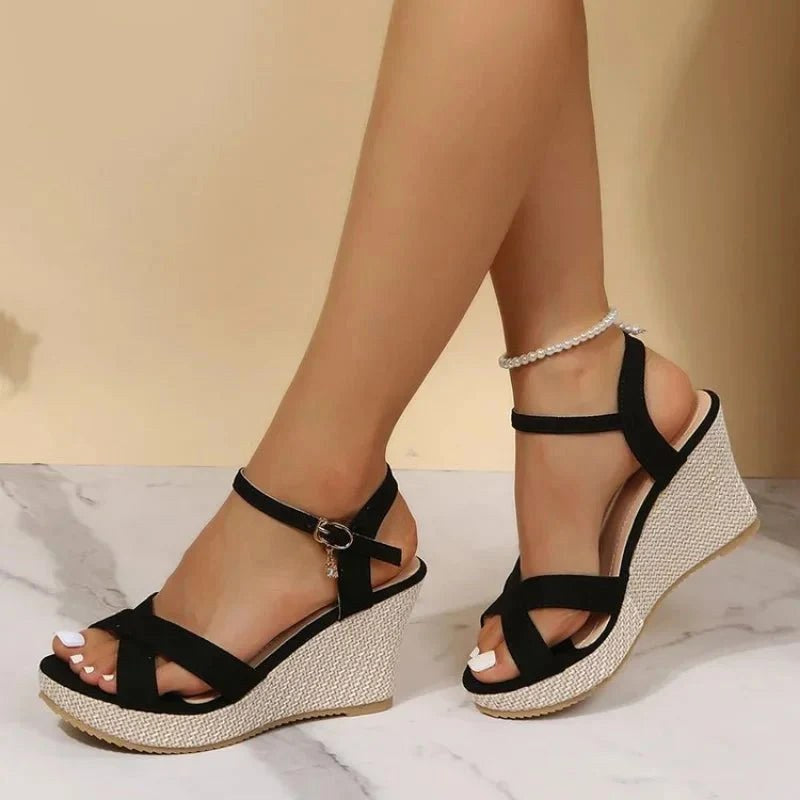 Skye | Women's Orthopedic Wedge Sandals, Supportive Ankle Strap Sandals | The Shrader Sisters