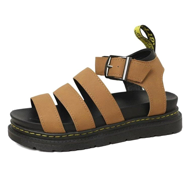 Skylar | Women's Strappy Platform Sandals - Brown