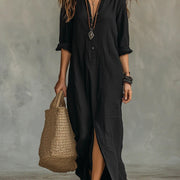 Soline | Women's Long Button-Front Maxi Dress