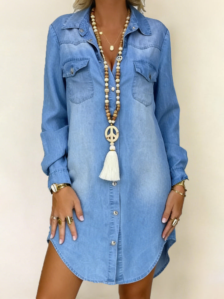 Women | Elegant and Casual Denim Shirt Dress