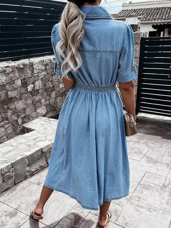 Déborah | Short Sleeve Denim Dress