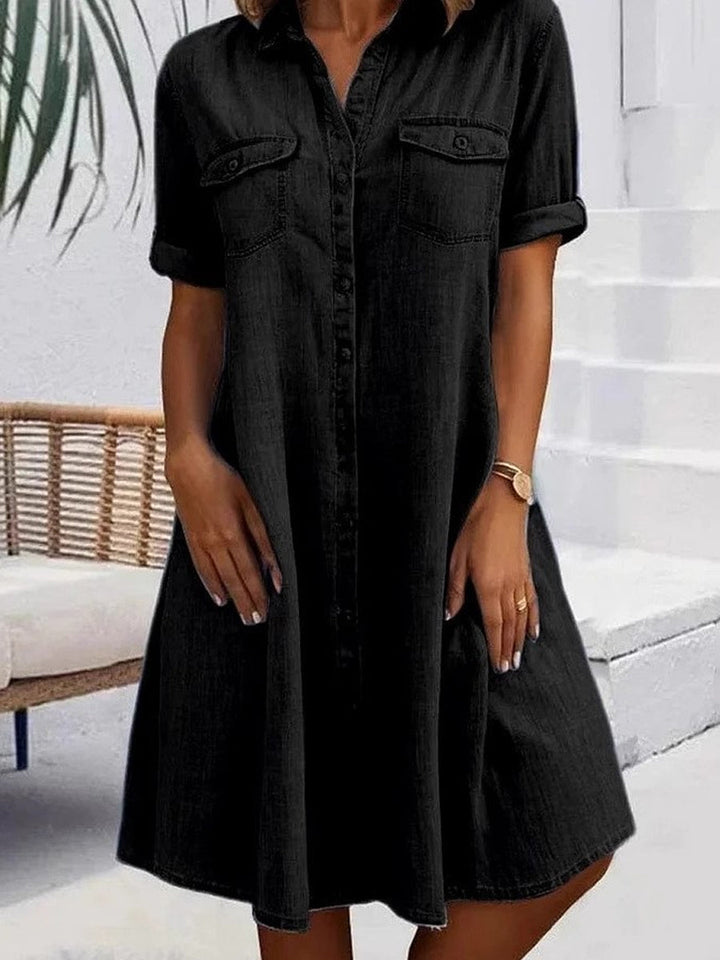 Patricia | Casual Denim Midi Dress