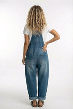 Stella | Women's Adjustable Buckle Denim Overalls, Relaxed Summer Outfit for Holidays and Everyday Wear, Relaxed Summer Outfit for Holidays and Everyday Wear - image 2