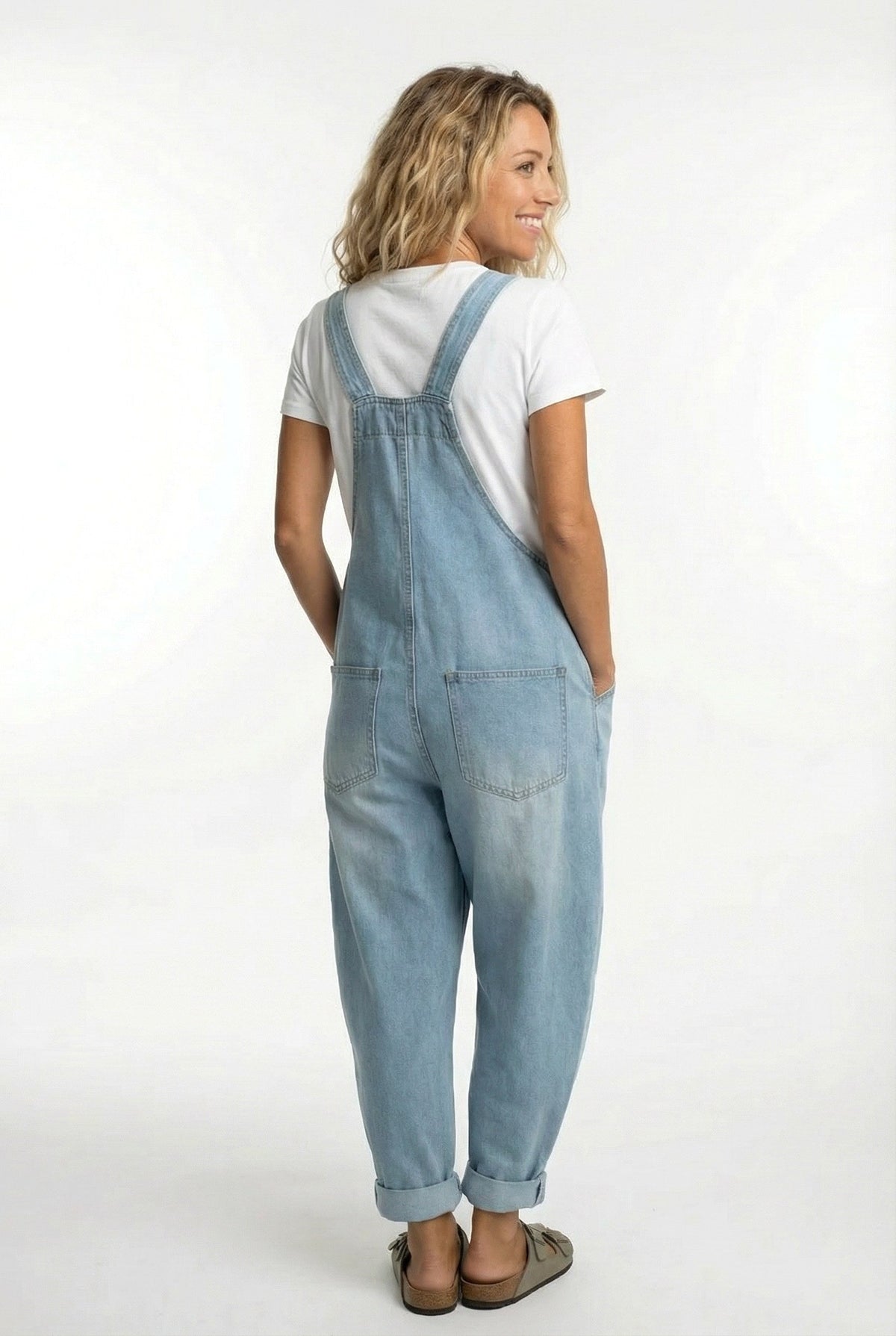 Stella | Women's Adjustable Buckle Denim Overalls, Relaxed Summer Outfit for Holidays and Everyday Wear, Relaxed Summer Outfit for Holidays and Everyday Wear - image 6