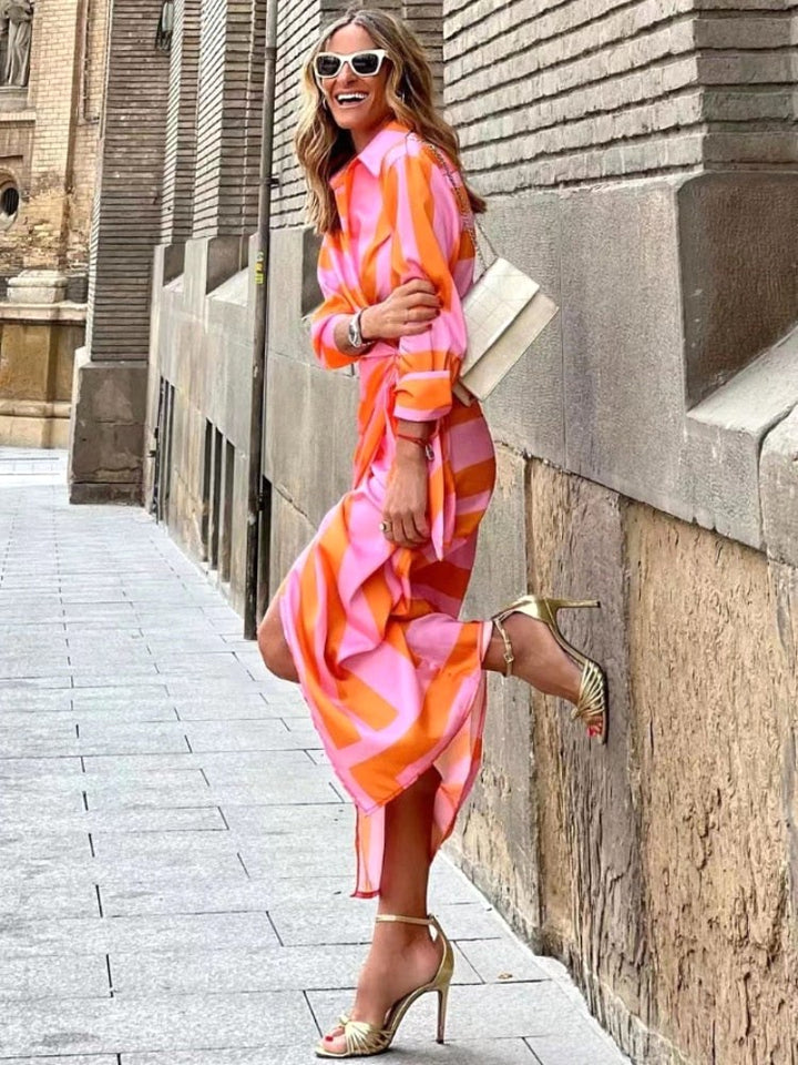 Summer | Women's Bold Summer Dress - Light Blue