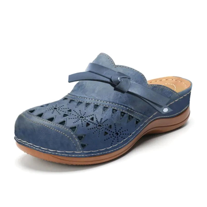 Tahlia | Women's Orthopaedic Memory Foam Clogs, Lightweight Comfort Clogs | The Shrader Sisters | Blue
