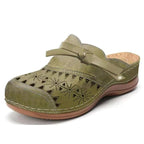 Tahlia | Women's Orthopaedic Memory Foam Clogs, Lightweight Comfort Clogs | The Shrader Sisters | Army Green