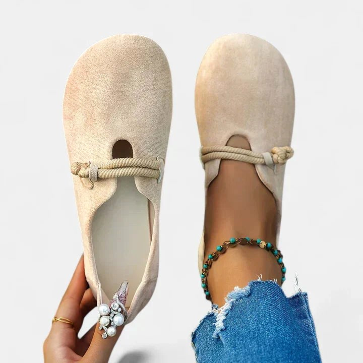 Tahlia | Women's Orthopedic Lace Loafers, Supportive Comfort Loafers | The Shrader Sisters | Beige