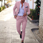 Tamara | Men's Linen Two-Piece Suit, Slim Fit Blazer Suit | The Shrader Sisters | Rosa