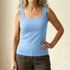 Tameka | Women's Built-In Comfort Bra Top, Soft-Touch Casual Top | The Shrader Sisters