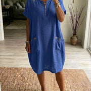Tatum | Women's Sleek Zip-Front Midi Dress