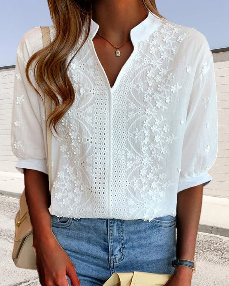 Tayla | Women's Elegant Casual Blouse, Flowing Everyday Blouse | The Shrader Sisters