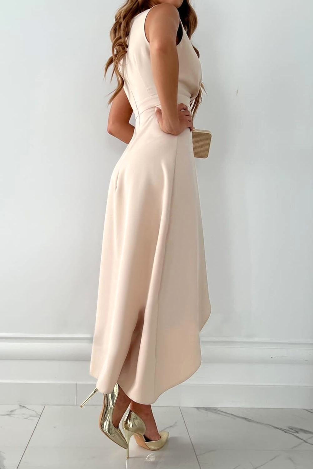 Taylah | Women's Wrap Dress with V-Neckline, Elegant Midi Dress | The Shrader Sisters