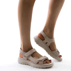 Tiarna | Women's Orthopedic Flat Strap Sandals, Supportive Everyday Sandals | The Shrader Sisters | Black