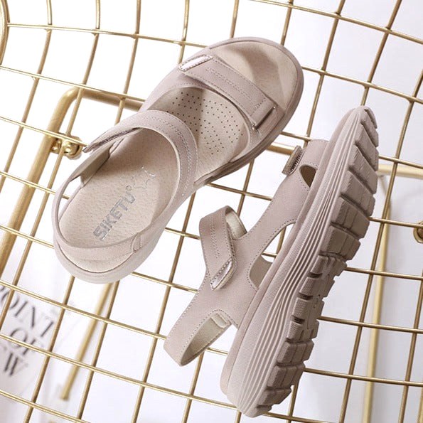 Tiarna | Women's Orthopedic Flat Strap Sandals, Supportive Everyday Sandals | The Shrader Sisters