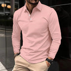 Toby | Men's Long-Sleeve Polo Shirt, Classic Button-Up Polo | The Shrader Sisters