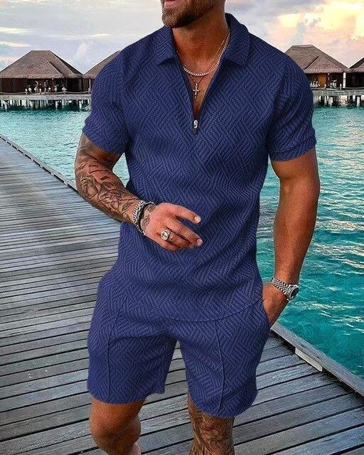Torin | Men's Polo and Shorts Two-Piece Set, Coordinated Summer Set | The Shrader Sisters