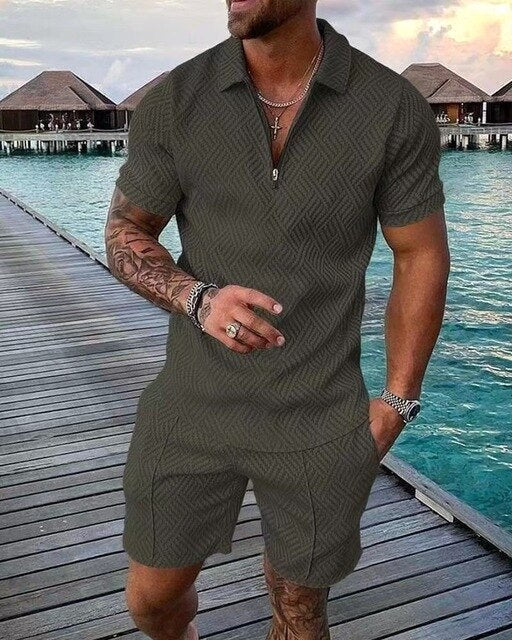 Torin | Men's Polo and Shorts Two-Piece Set, Coordinated Summer Set | The Shrader Sisters