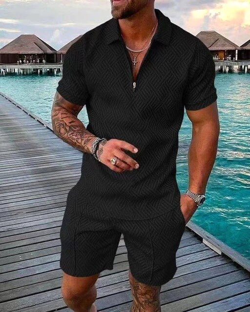 Torin | Men's Polo and Shorts Two-Piece Set, Coordinated Summer Set | The Shrader Sisters