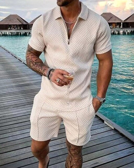 Torin | Men's Polo and Shorts Two-Piece Set, Coordinated Summer Set | The Shrader Sisters