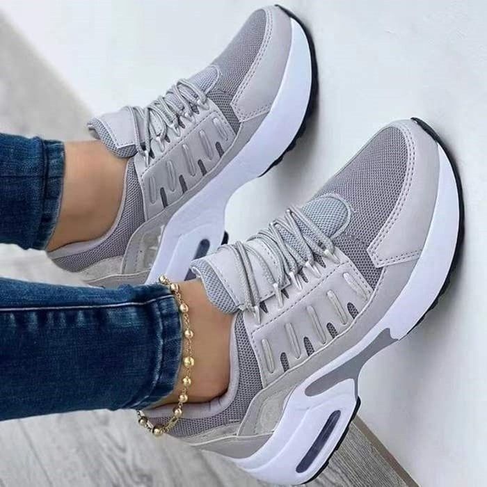 Victoria | Women's Orthopedic Trainers with Cushioned Sole, Supportive Summer Footwear for Walking and Everyday Wear - Grijs