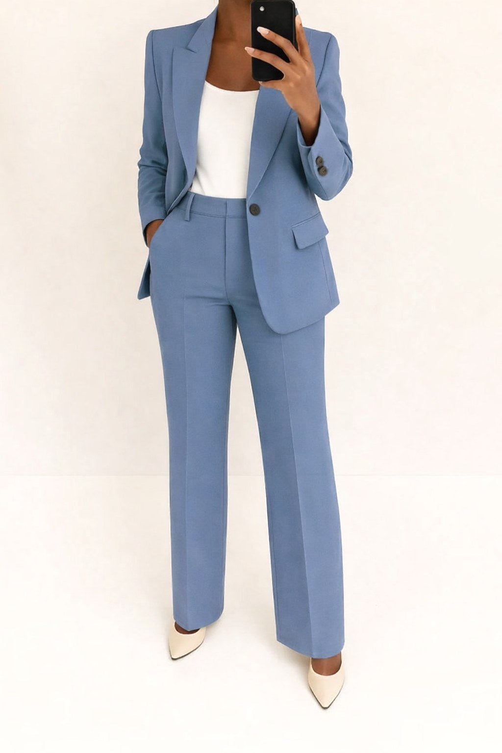 Vivian | Women's Tailored Two-Piece Suit - Blue
