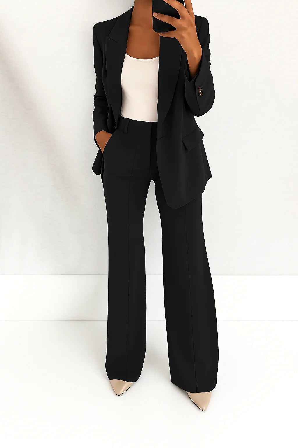 Vivian | Women's Tailored Two-Piece Suit - Black