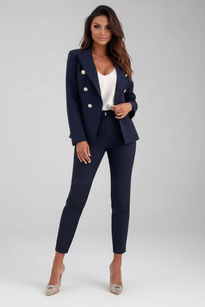 Vivienne | Women's Tailored Two-Piece Suit Set - White