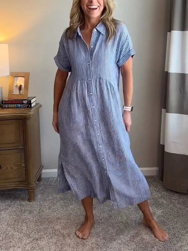 Wendy | Women's Casual Shirt Dress - Gray