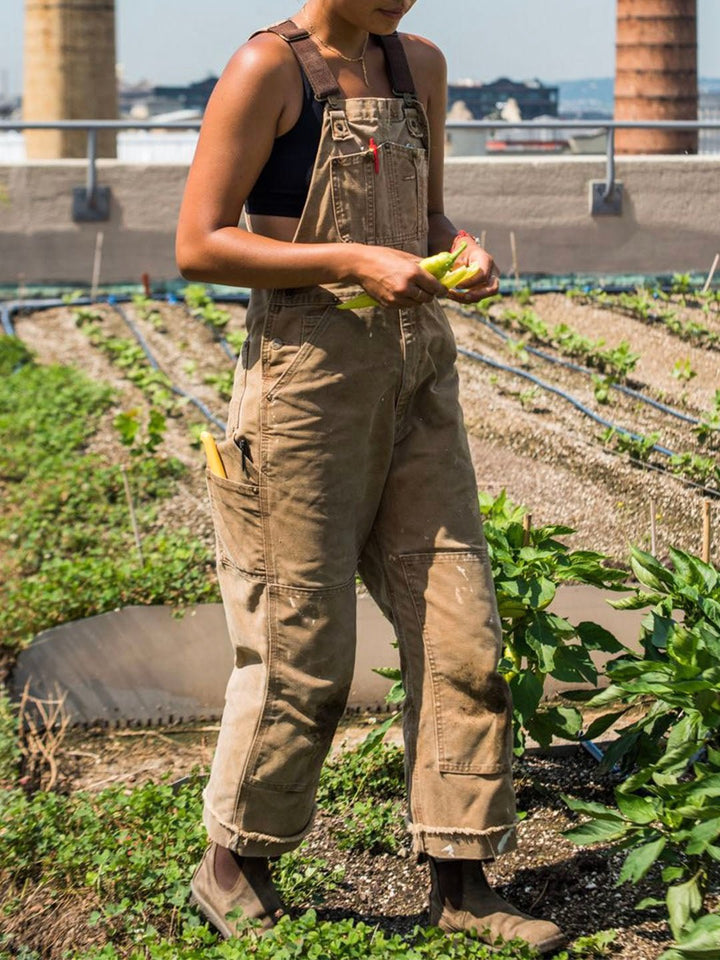 Yasmin | Women's Cotton Adjustable Dungarees, Utility Dungarees | The Shrader Sisters