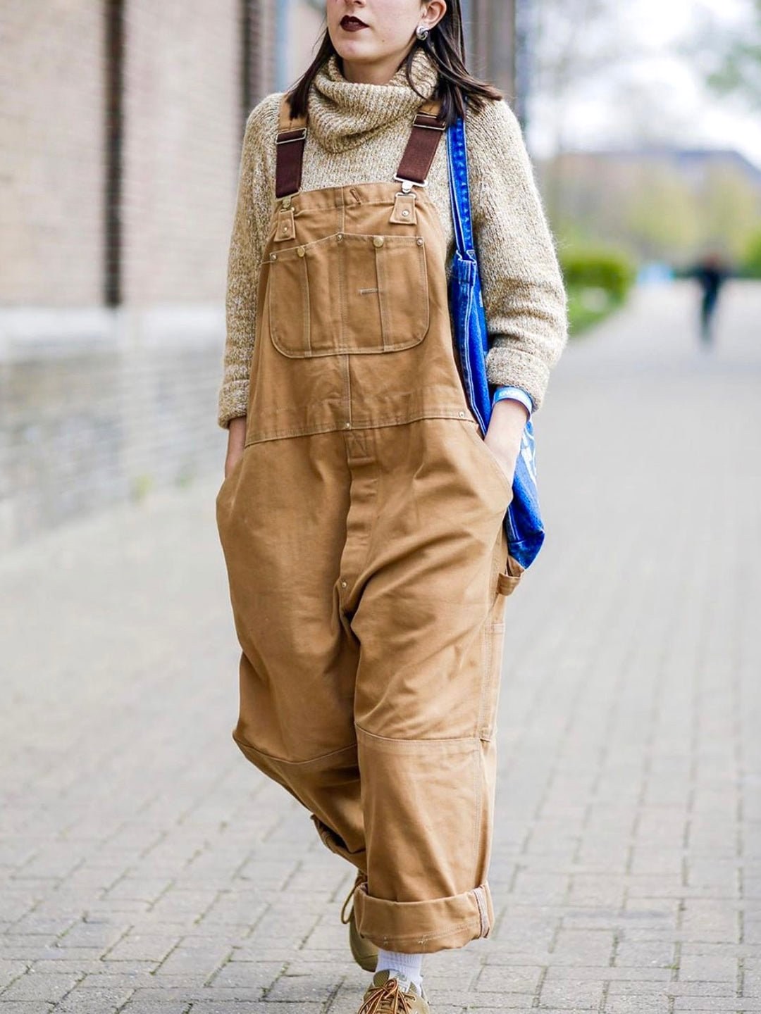 Yasmin | Women's Cotton Adjustable Dungarees, Utility Dungarees | The Shrader Sisters