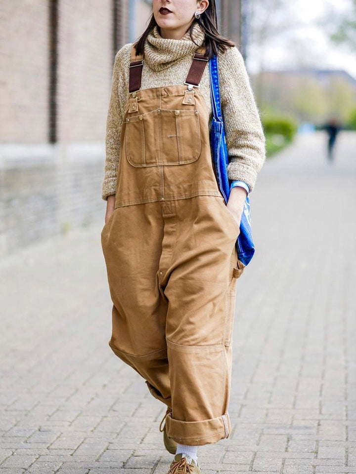 Yasmin | Women's Cotton Adjustable Dungarees, Utility Dungarees | The Shrader Sisters